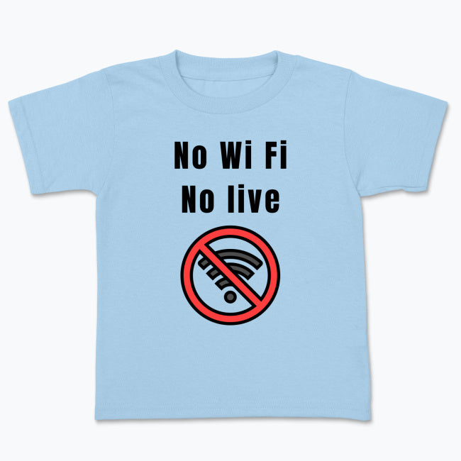 No WiFi no live. 100% bawełna amerykańska. Do XL Koszulka dziecięca - Gildan 5000B