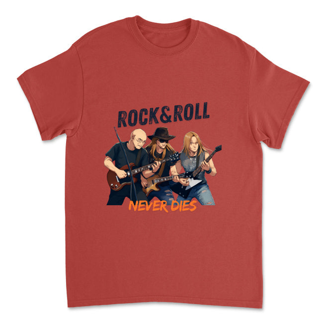 Rock&roll Never Dies do 5 XL Męska koszulka Gildan 5000