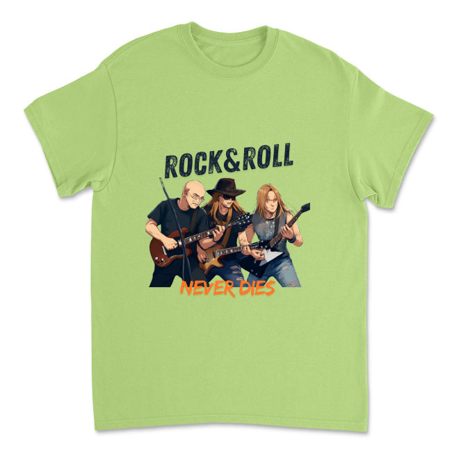 Rock&roll Never Dies do 5 XL Męska koszulka Gildan 5000