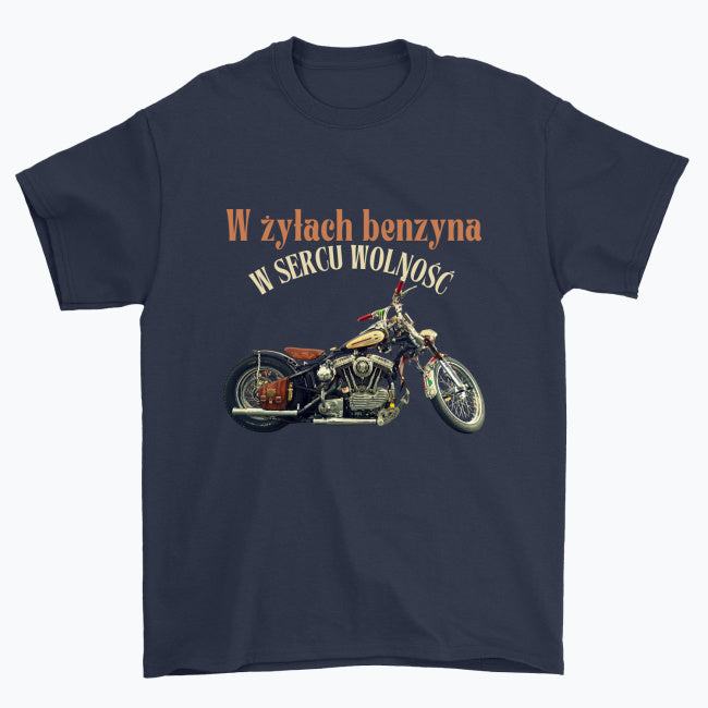 W żyłach benzyna w sercu wolność Gildan 2000 do 5XL unisex