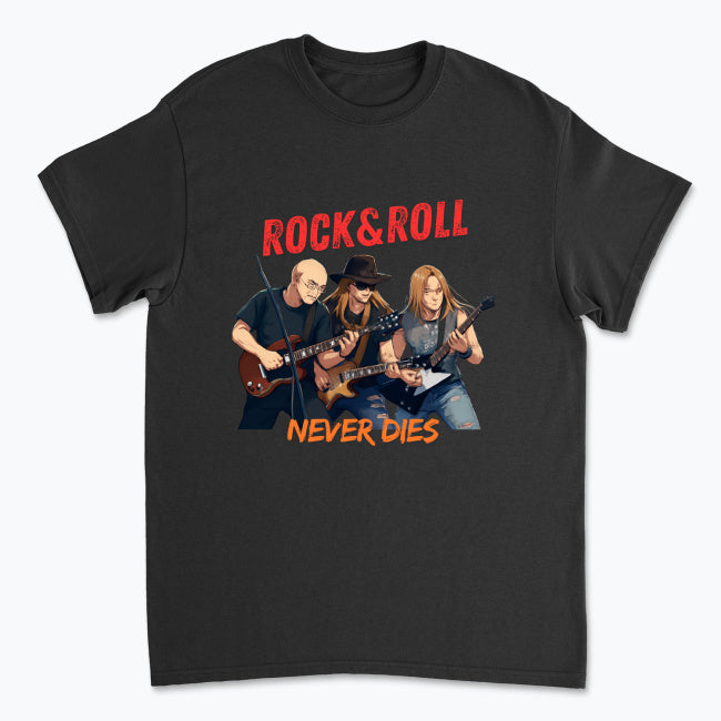 Rock&Roll Never Dies Gildan 5000 Męska koszulka 100% bawełna do 5XL