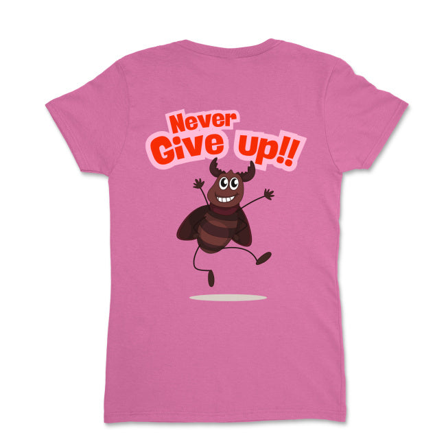 Never Give Up do 2XL Gildan 5000L - Koszulka damska