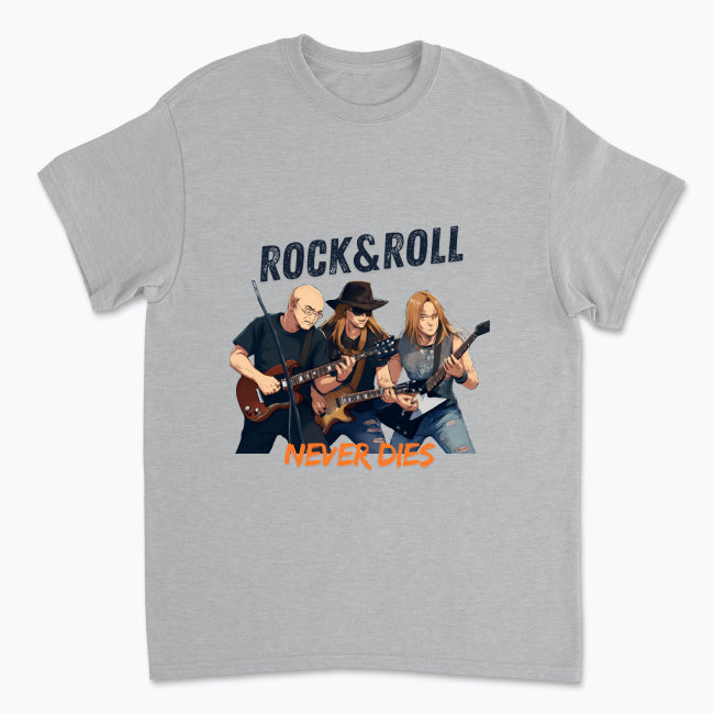 Rock&roll Never Dies do 5 XL Męska koszulka Gildan 5000