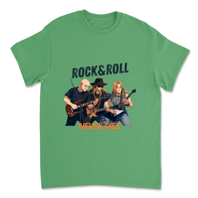 Rock&roll Never Dies do 5 XL Męska koszulka Gildan 5000