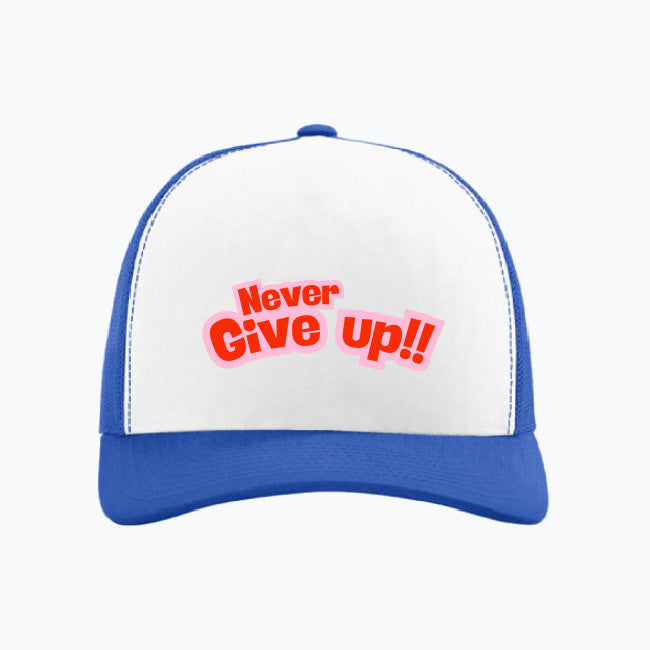 Never Give up!! czapka z daszkiem