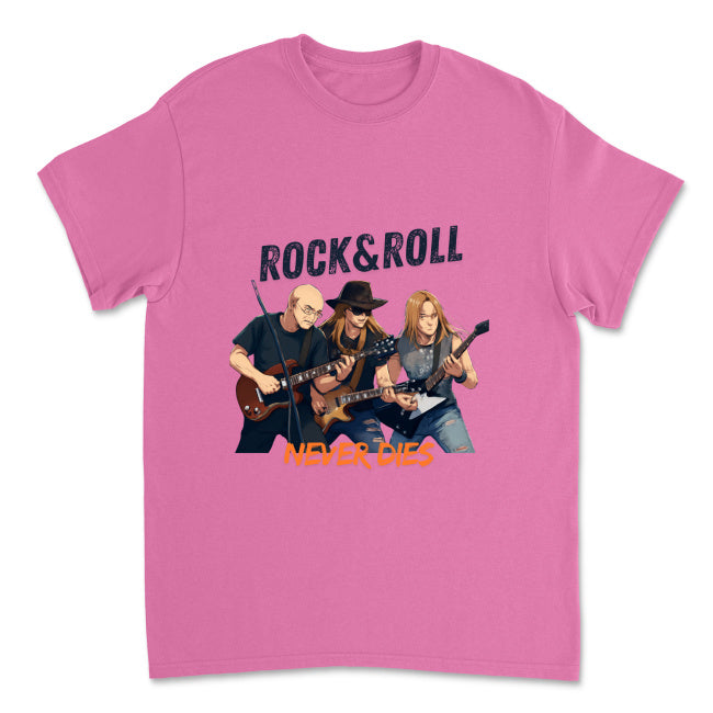 Rock&roll Never Dies do 5 XL Męska koszulka Gildan 5000
