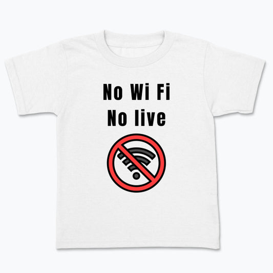 No WiFi no live. 100% bawełna amerykańska. Do XL Koszulka dziecięca - Gildan 5000B