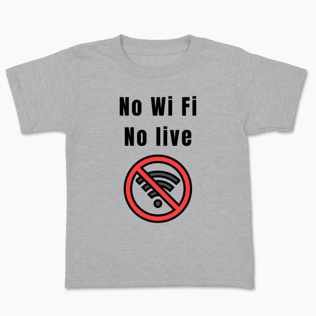 No WiFi no live. 100% bawełna amerykańska. Do XL Koszulka dziecięca - Gildan 5000B