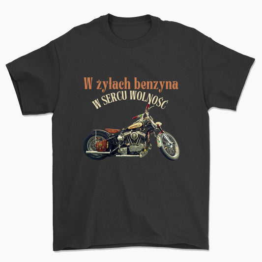 W żyłach benzyna w sercu wolność Gildan 2000 do 5XL unisex