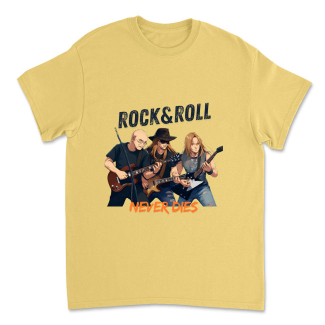 Rock&roll Never Dies do 5 XL Męska koszulka Gildan 5000