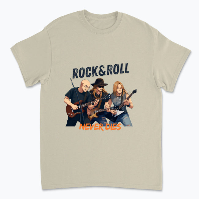 Rock&roll Never Dies do 5 XL Męska koszulka Gildan 5000